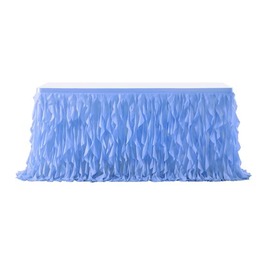 Curly Willow Table Skirt for Rectangle Round Tables 6ft Ruffle Tutu Table Cloth Reusable Table Skirt for Baby Shower Birthday Party Candy Cake Tables