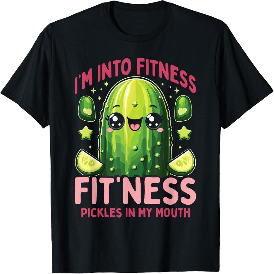 Fit ness Pickles In My Mouth Canned Pickle T-Shirt XXXXXL чёрный