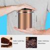 Contenitore per caffè grande ermetico in acciaio inossidabile, contenitore per la conservazione della cucina nero (Oro 1.8L )