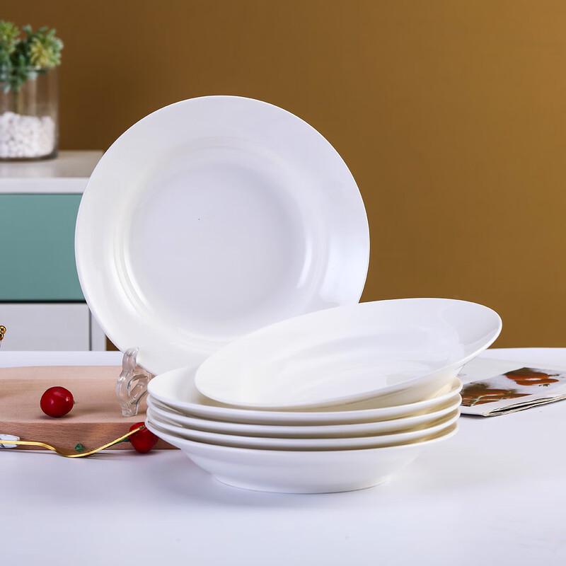 Jingdezhen 34-Piece Pure White Ceramic Dinnerware Set