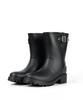 Nick&Nicole Nicole Buckle Short Rain Boots_Black