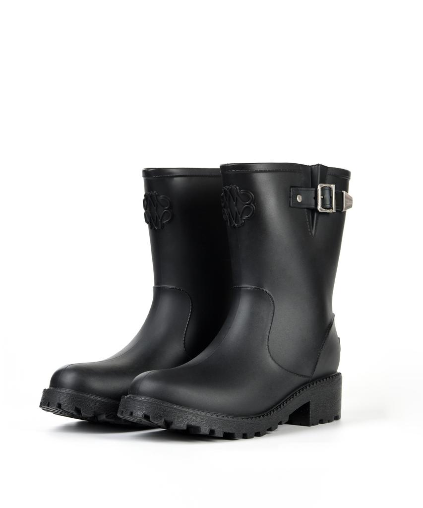 Nick&Nicole Nicole Buckle Short Rain Boots_Black