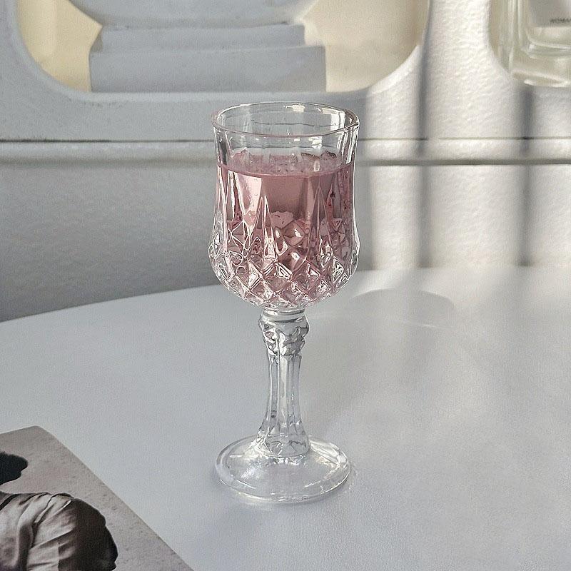 2 Adet Set Kadeh Şampanya Kadehleri Kırmızı Şarap Bardakları Ev Tipi Konyak Viski Bardakları Votka Kupası Şeffaf Lüks Elmas Cam