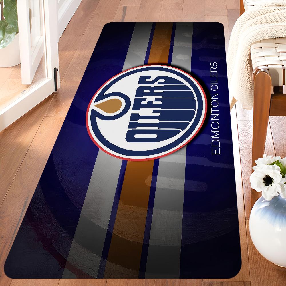 E-Edmonton O-Oilers Koupelnová rohožka Protiskluzová Absorbující vodu Dlouhá pruhovaná podložka Podložka do ložnice Vítejte Rohožka