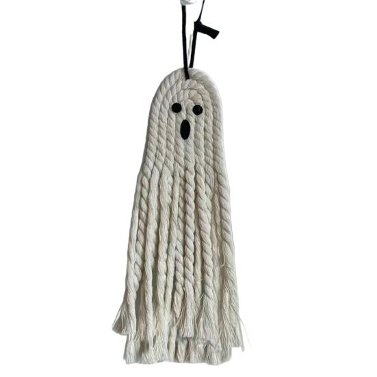 Halloween Ghost Wall Hanging Decoration Boho Handwoven Cotton Rope Ghost