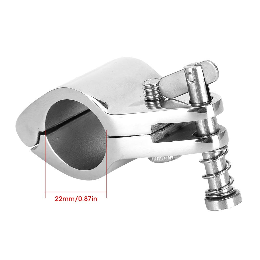 2pcs Boat Hinged Upper Jaw Slide 316 Stainless Steel Marine Hardware Fitting Tip Style Bimini Top Hinge Rail Mount (22mm)