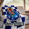 Custom Name Fc Porto Crest Design Throw Blanket - Perfect for Couch, Bed, Office, and outdoor Travel - Ideal Gift for Christmas & Holidays