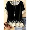 Vintage Paisley Graphics Women's Short Sleeve T-Shirt Ethnic Style O-Neck 3D Printed Top Tees Summer Loose Women's Clothing