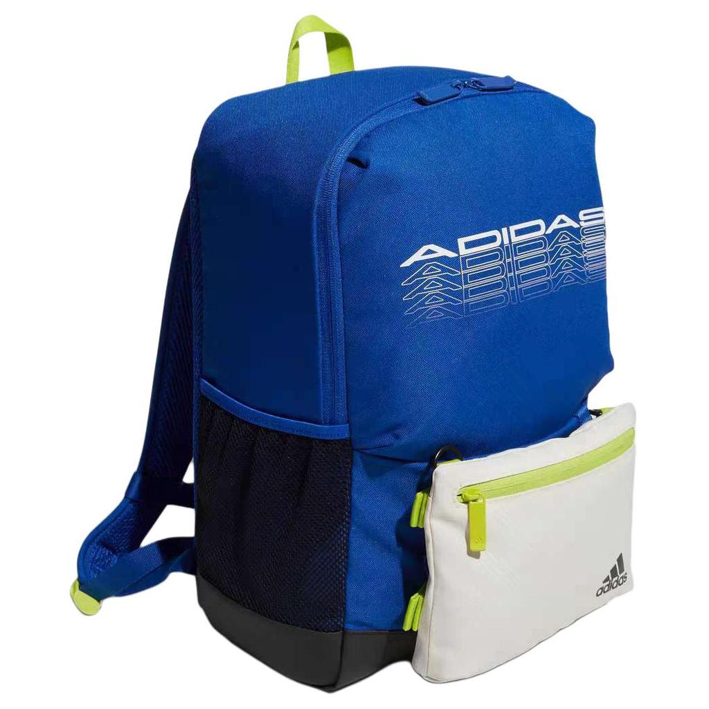 Adidas Recycled Polyester Backpack Unisex Collegiate Blue & Yellow White HE2629