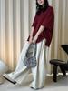Louvre Spring Japanese Retro High-Density Cocoon-Shaped Wide-Leg Slimming Casual Pants for Women
