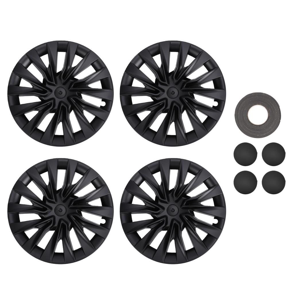 Wheel Covers 18 Inch High Temperature Proof Stylish Wheel Rim Cover Hub Caps Replacement for Model 3 Highland 2024 Later