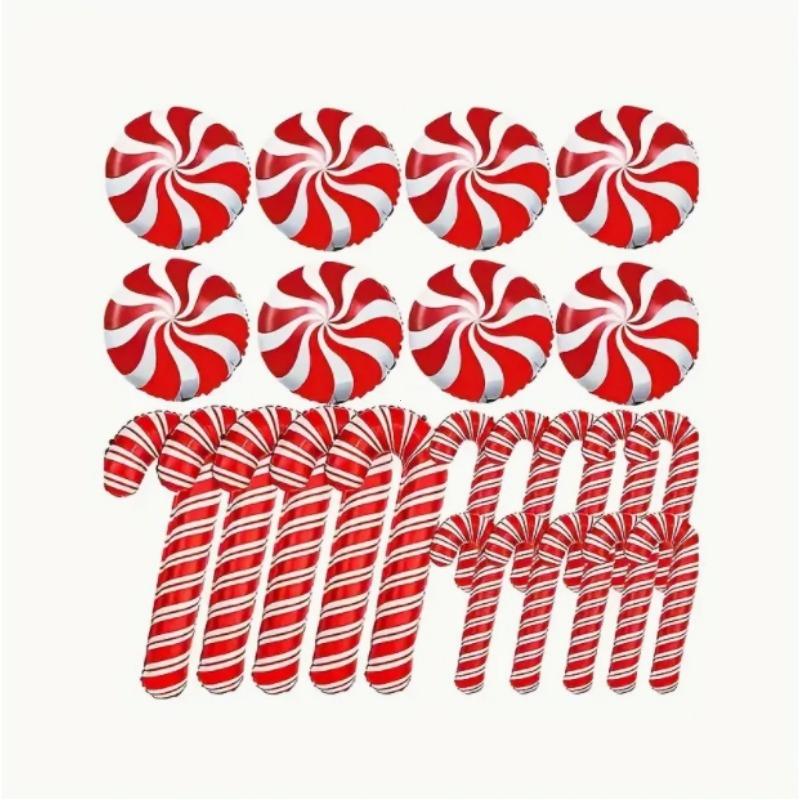 

Christmas Cane Windmill 23-piece set, beautiful Christmas party decoration balloons, very suitable for Christmas festival party decoration
