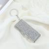 Shiny Rhinestone Mini Metal Pill Box Portable Keychain Medicine Storage Box Blingbling Waterproof Pill Case Container