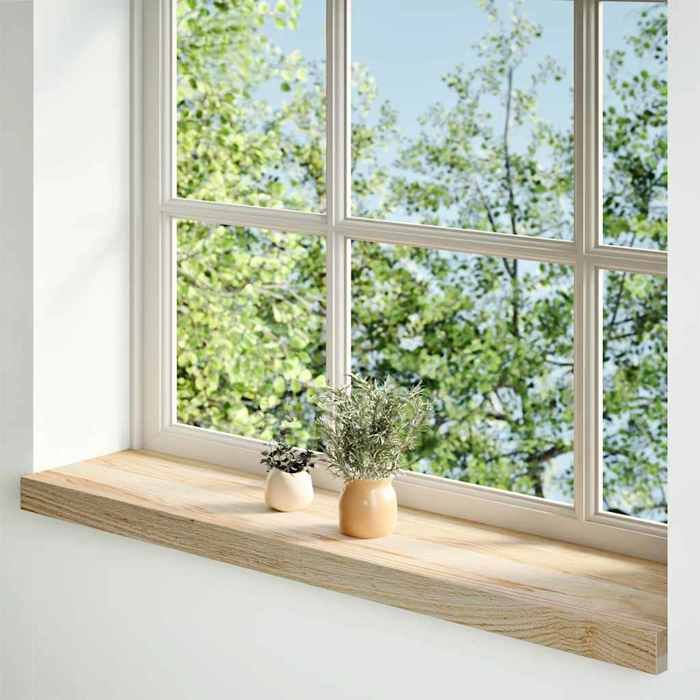 VidaXL Appuis de fenêtre 2 pcs non traité 80x20x2 cm bois chêne massif 4009094