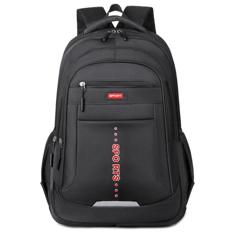 Large capacity schoolbag male college students can put computer backpack high sense business travel backpack