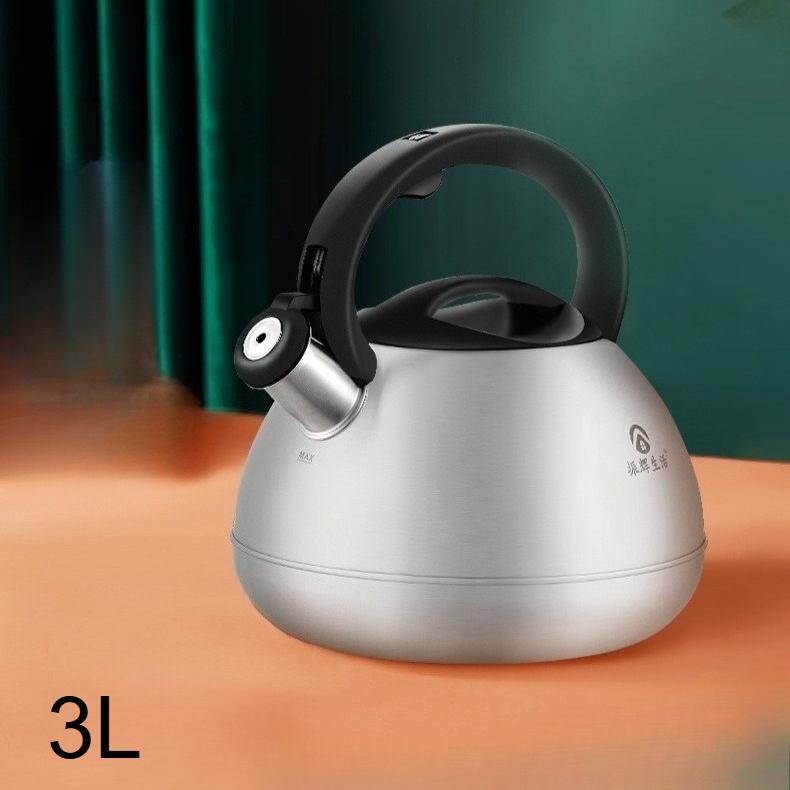 

304 Stainless Steel Whistle Kettle Large Capacity Whistling Water Pot Household Cookware Universal Open Flame Induction Cooker