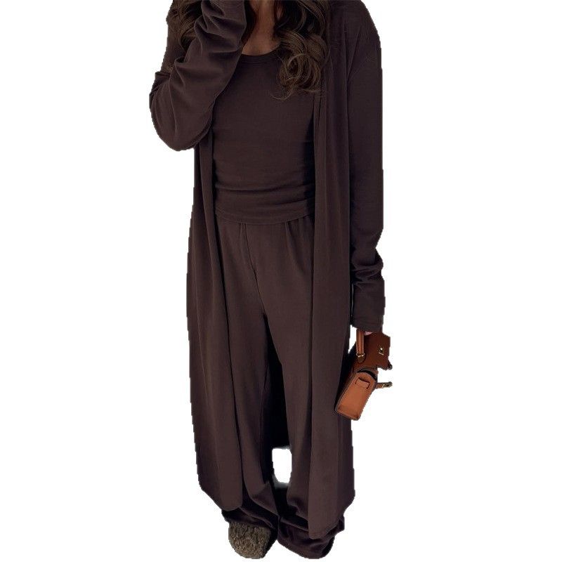 Western Style New Fashion Casual Loose Cardigan Vest Trousers Three-Piece Fashion Three Pieces