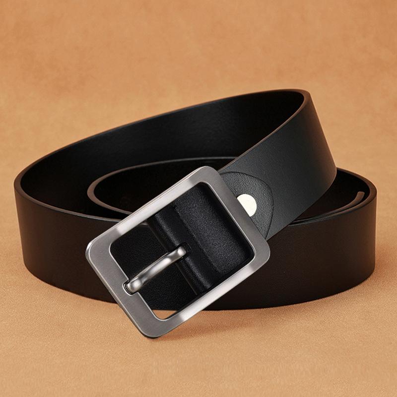 Belt Men'S Retro Pin Buckle Belt Business Casual Trendy New Men'S Cowhide Belt Young People'S Belt