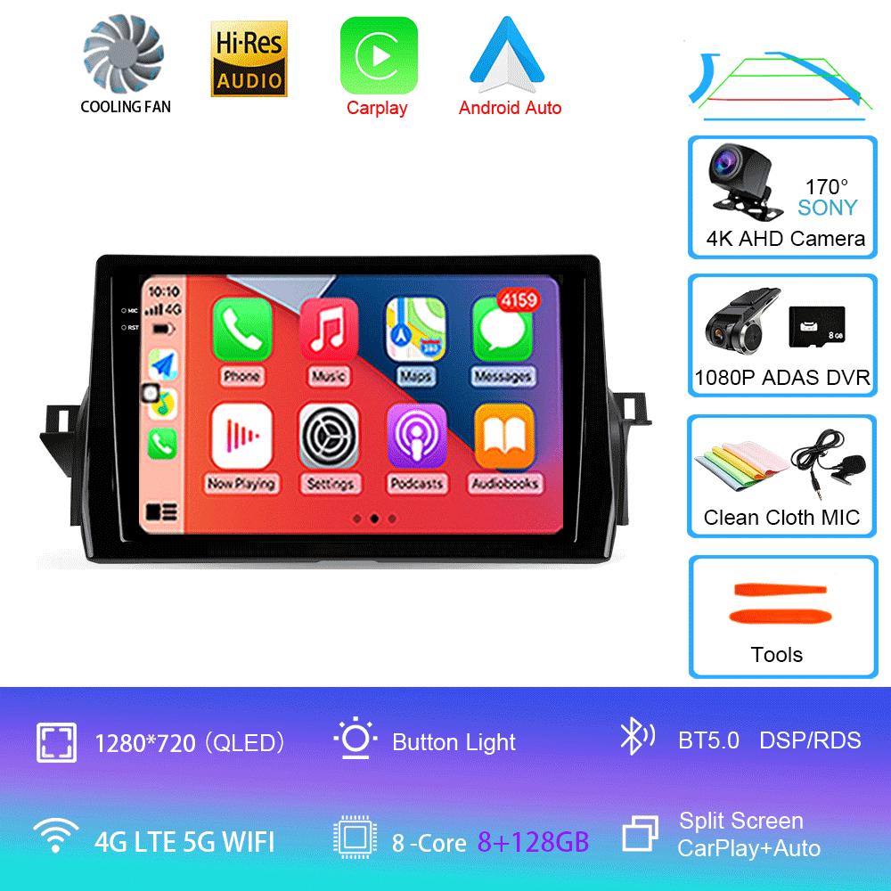 Car Radio Android 14 Carplay Auto For Toyota Camry VIII 8 XV70 2020-2021 Multimedia Video Player Navigation GPS Stereo Head Unit