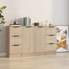 Vidaxl Cabinets, 3 Pcs, Sonoma Oak, Wood-Based Material