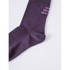 Daiso Womens Lettering Mid Thigh Socks Purple