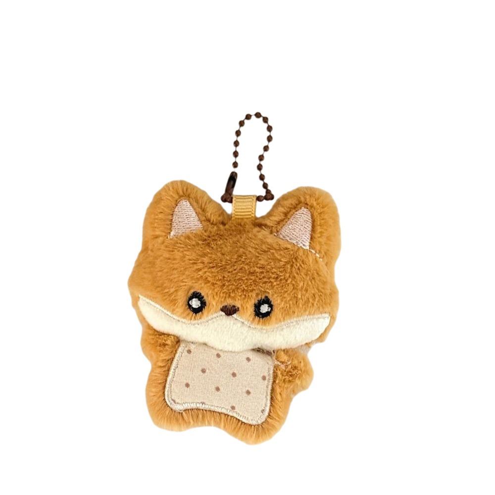 Kawaii Style Soft Fabric Animal Keychain Cartoon Design Fluffy Bag Pendant Bag Charm Gifts