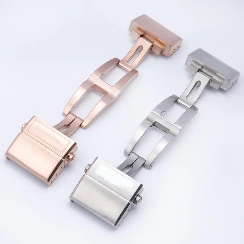 For Ulysse Nardin Athens Watch Strap Fold Buckle Rubber Silicone 316L Stainless Steel Butterfly Clasp Watchband Accessories 20mm