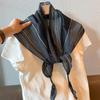 Japanese Retro Polka Dot Cotton and Linen Triangle Scarf Silk Scarf Women's Thin Neck Protection Scarf High-end Neck Scarf