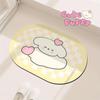 Cute Cartoon Anti-Slip Diatom Mud Bathroom Mat - Water Absorbent Foot Pad for Toilet Door