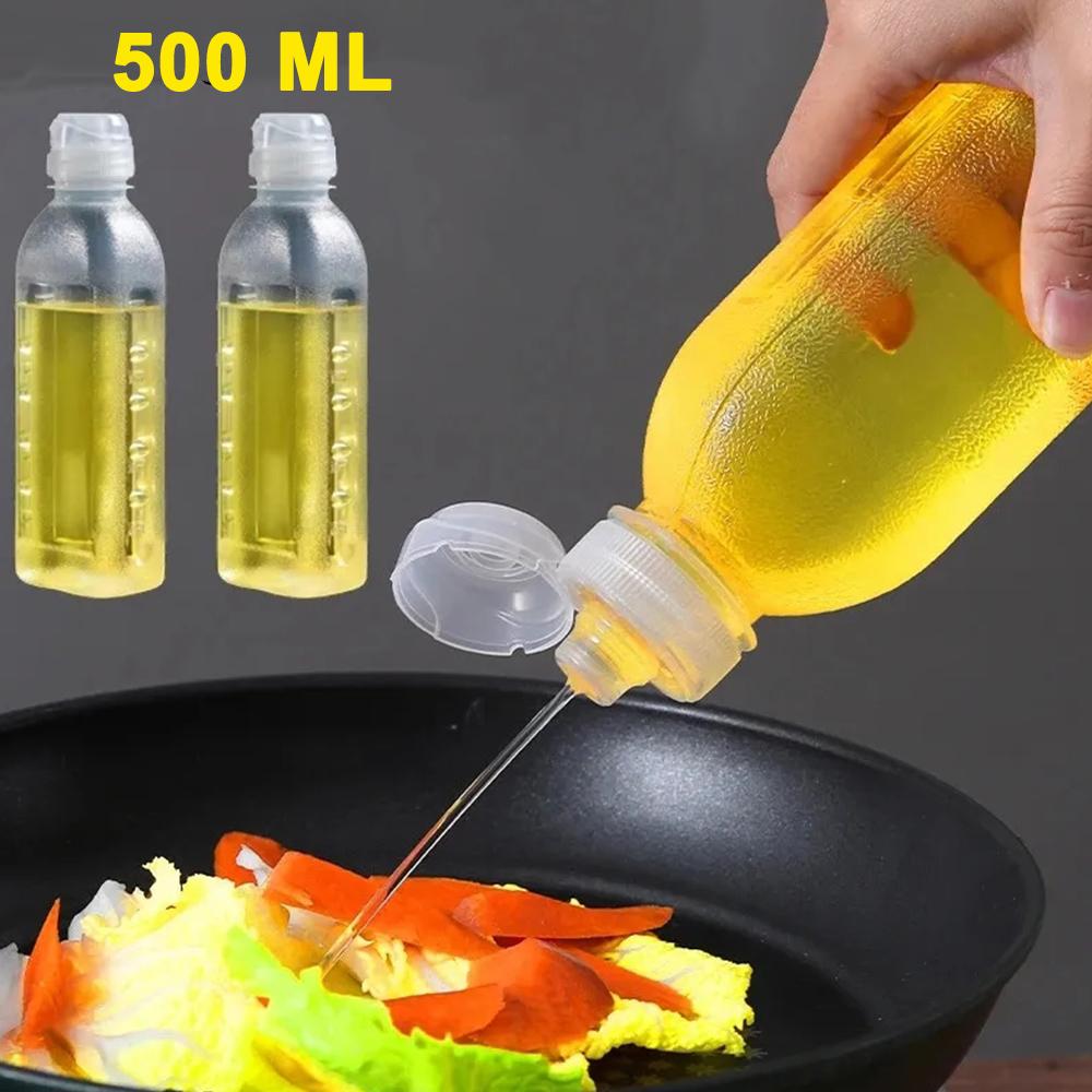 1 Stück 500ML Squeeze-Ölflasche Kunststoff-Gewürzflaschen Küche Auslaufsichere Würzsauce Squeeze-Flasche Saucenflasche Öl Ketchup