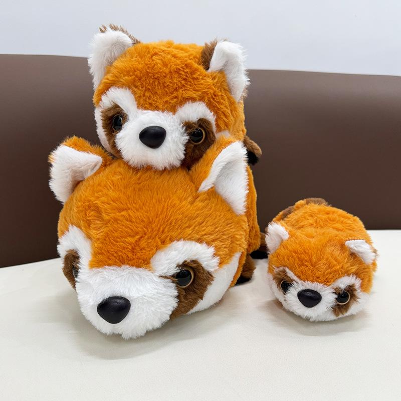 Reversible Panda Plush Toy Turns Into Red Panda Cute Couple Gift Soft Stuffed Animal