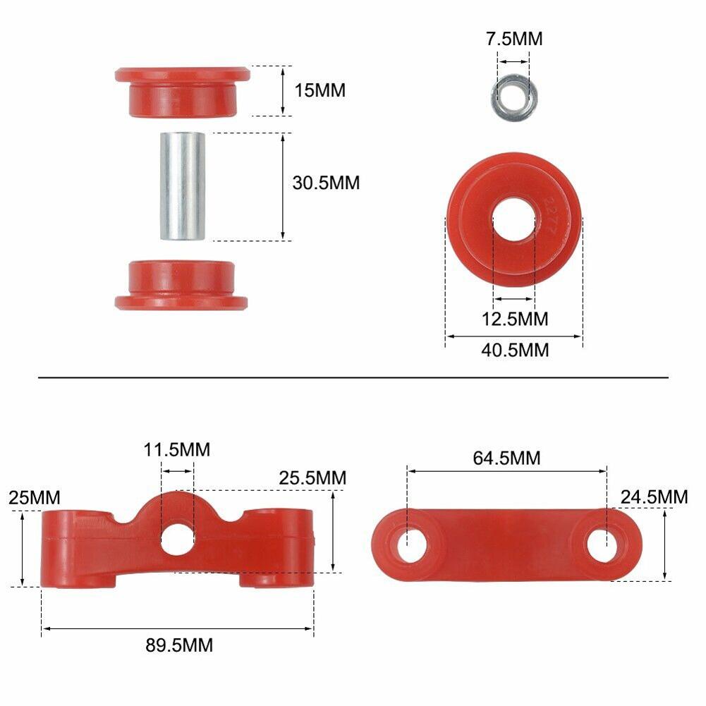 Car Shift Linkage Hardware Pin Clip & Bushing Wearproof Shift Linkage Bushings Set with Pin Resin for Honda Civic B Series 88-00