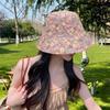 Small Floral Sun Hat Sun Protection Panama Hat Fashion Bucket Hat