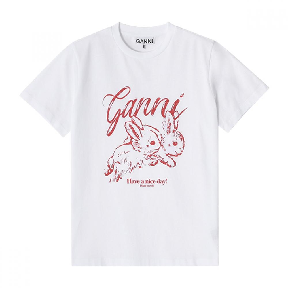 

Ganni Женская футболка с принтом логотипа кролика T3994 151 T3994 151 (L)