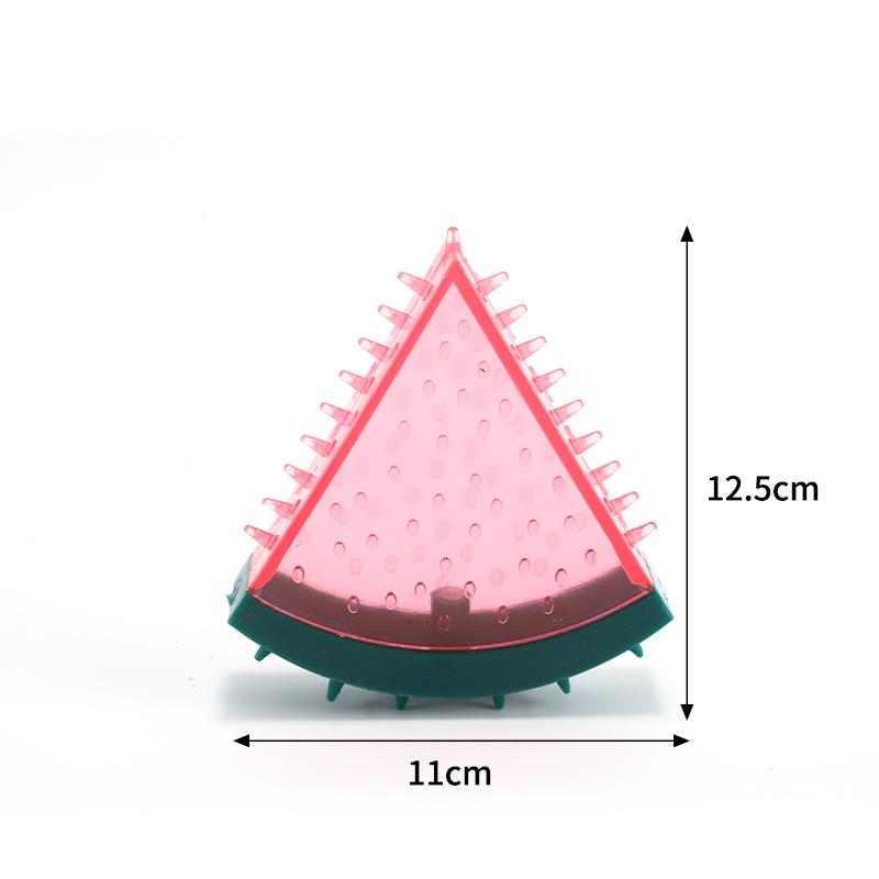 

Dog Chew Toy Fruit Squeaky Teeth Cleaning Puppy Toy Summer Bite-resistant Interactive Dog Toy Supplies S
