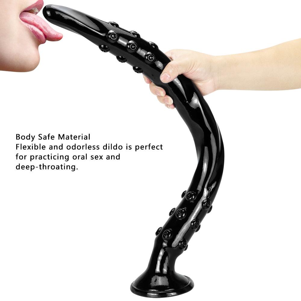 Black PVC Dildo Masturbator Sex Toy Butt Plug Adult Sex Toys Strap On Penis Big Dick