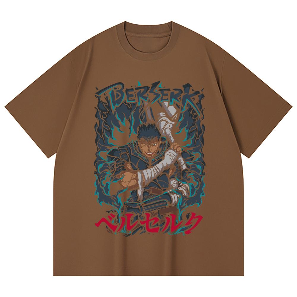 230 Gsm 100% Cotton Berserk V10 Print Unisex Heavy Cotton T Shirt