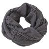 Thick Winter Warmth Women's Elegant Plush Cable Scarf Elastic Solid Color Design for Outdoor Windproof & Fashion Scarf