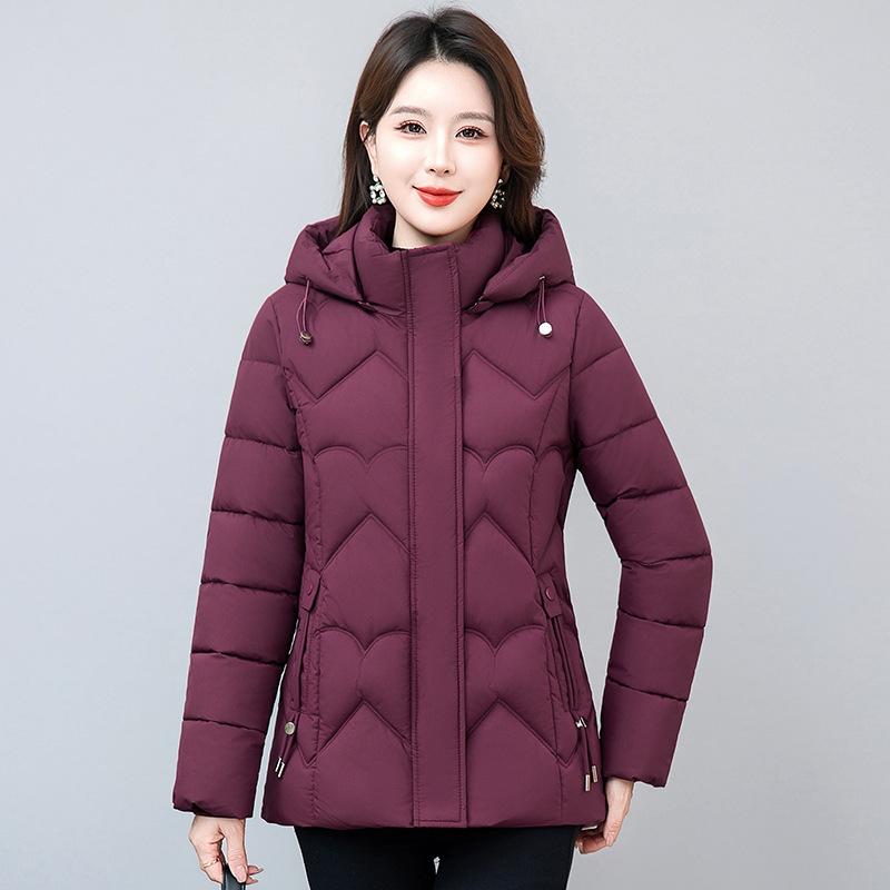 Foreign mother winter down cotton cotton jacket women's short waist thin cotton-padded jacket middle-aged and elderly thickened padded jacket