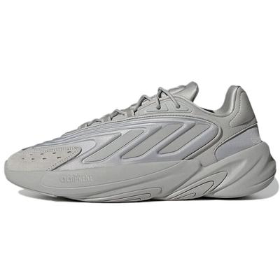 Originals Ozelia Synthetic Leather Cushioning Slip Resistant Low Top Chunky Sneakers Unisex Silver Gray H04252