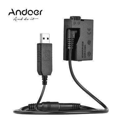 DR-E8 Dummy Battery with DC Power Bank USB Adapter Cable Replacement for Camera Canon