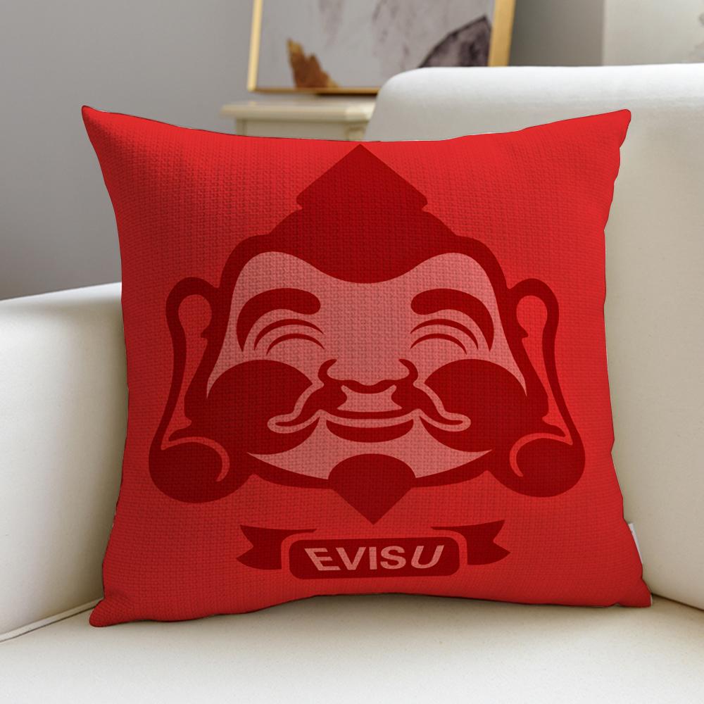 

Vintage EEvisuS Cushion Cover Breathable and skinfriendly linen pillowcase square removable and washable cushion 30X30cm