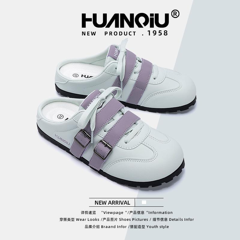 Global Platform German Training Shoes Half Drag Women's ZHQ3751 Summer New Women's Shoes Versatile Temperament Lazy Slippers Women