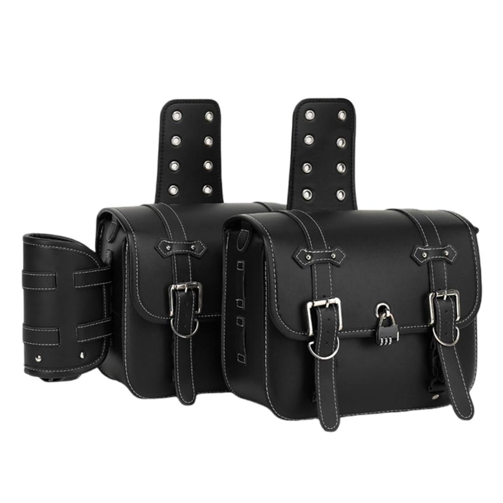 Yamaha Dragstar Classic 400 Model Bike Side Bag, Waterproof, Large Capacity, 13.0 X 9.8