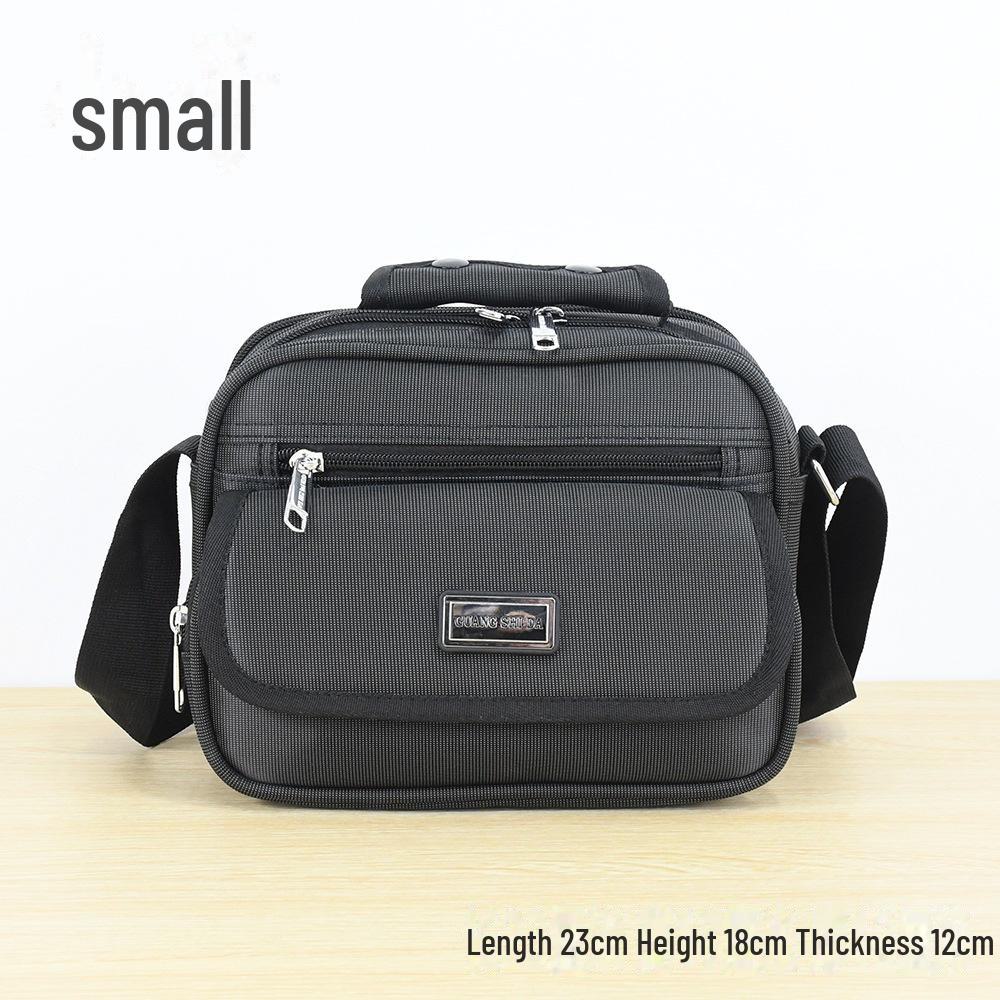 Black Waterproof Messenger Bag for Men and Women - Shoulder, Cashier, Storage, Express Handbag, and Wallet In One