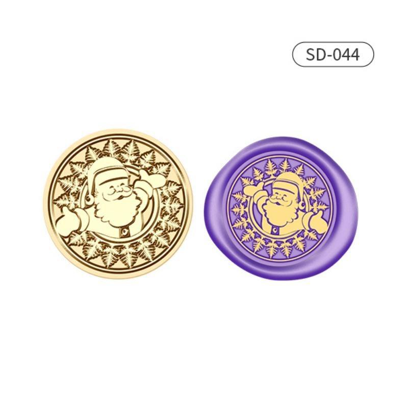 1PC Christmas Series Fire Paint Stamp Head Invitation Envelope Fire Paint Wax Seal Stamp Head Blessings Fire Lacquer Seal Decor