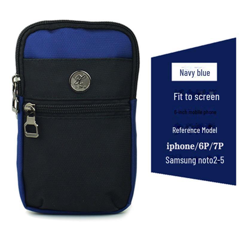 

Мужская многофункциональная походная сумка: Держатель для телефона на талию, плечо или с отделением для монет темно-синий