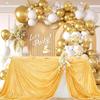 Gold Sequin Rectangle Table Cover Sparkly Fabric Table Cloth for Birthday Wedding Party Holiday Baby Shower Christmas Decoration