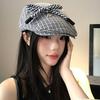 Retro Plaid Bowler Hat For Women With Breathable Windproof Sunshade For Spring Summer Casual Styling