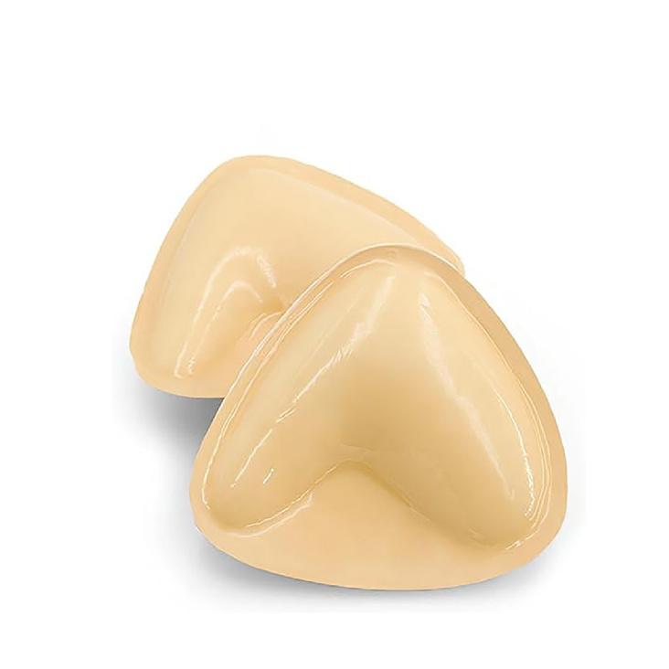 

Double-sided triangular cup bra pads V Thickened insert sports bra swimsuit self-adhesive chest pad V Small breasts appear larger S